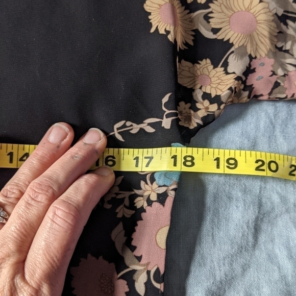 Vintage Rare Free People Sheer Floral and Lace Top M - Picture 6 of 11